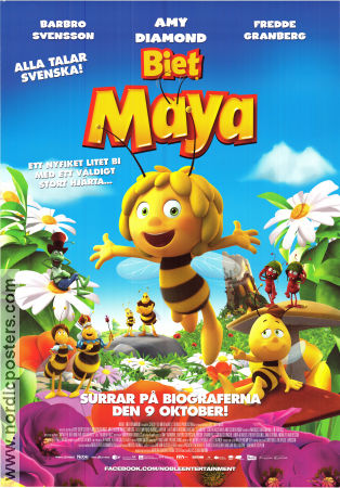 Maya the Bee Movie 2014 movie poster Amy Diamond Barbro Svensson Alexs Stadermann Animation From TV