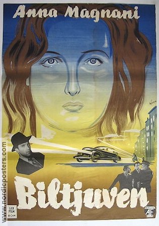 Molti sogni per le strade 1948 movie poster Anna Magnani Massimo Girotti Checco Rissone Mario Camerini Cars and racing