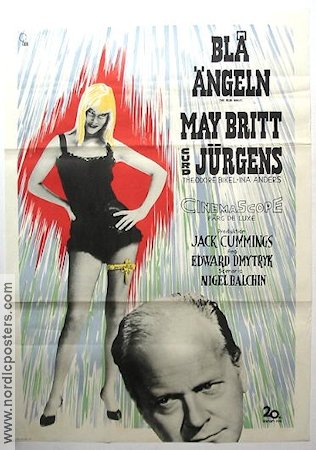 Blue Angel 1959 movie poster May Britt Curd Jürgens