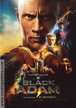 Black Adam 2022 poster Dwayne Johnson Aldis Hodge Pierce Brosnan Jaume Collet-Serra Hitta mer: DC Comics