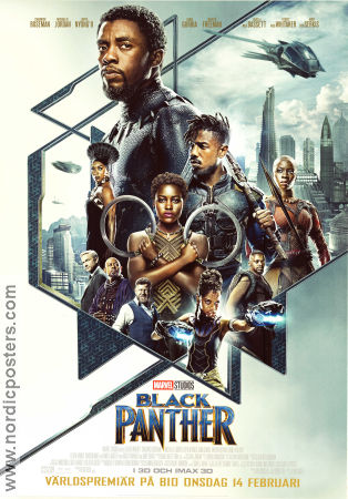 Black Panther 2018 poster Chadwick Boseman Michael B Jordan Lupita Nyongo Ryan Coogler Hitta mer: Marvel