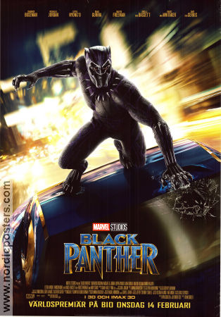 Black Panther 2018 movie poster Chadwick Boseman Michael B Jordan Lupita Nyongo Ryan Coogler Find more: Marvel