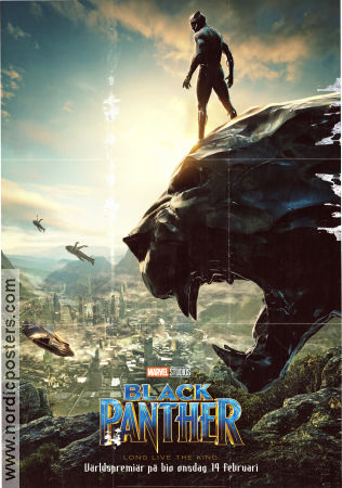 Black Panther 2018 movie poster Chadwick Boseman Michael B Jordan Lupita Nyongo Ryan Coogler Find more: Marvel