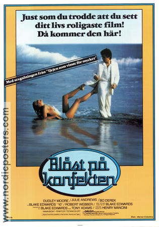 Blåst på konfekten 1979 poster Dudley Moore Bo Derek Julie Andrews Blake Edwards Strand Romantik