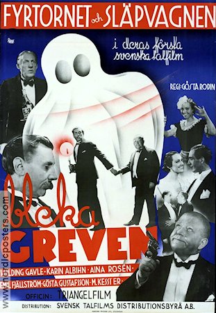 Bleka greven 1937 movie poster Fyrtornet och Släpvagnen Fy og Bi Karin Albihn