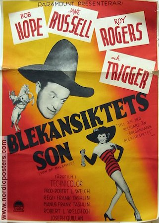 Son of Paleface 1952 movie poster Bob Hope Jane Russell Roy Rogers Trigger Frank Tashlin