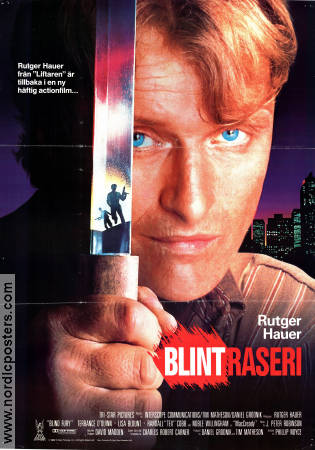 Blind Fury 1989 movie poster Rutger Hauer Terry O´Quinn Brandon Call Phillip Noyce Guns weapons