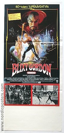 Flash Gordon 1981 movie poster Timothy Dalton Max von Sydow Mike Hodges Music: Queen From comics