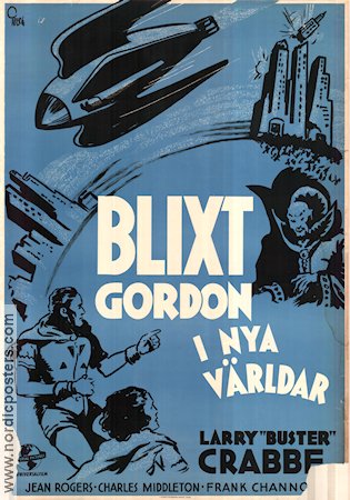 Flash Gordon´s Trip to Mars 1938 movie poster Buster Crabbe Jean Rogers Charles Middleton Ford Beebe From comics