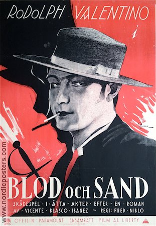 Blood and Sand 1922 movie poster Rudolph Valentino Lila Lee