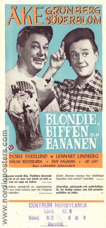 Blondie Biffen och Bananen 1952 movie poster Åke Söderblom Åke Grönberg Doris Svedlund Lars-Eric Kjellgren Find more: Biffen och Bananen Horses From comics