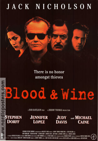 Blood and Wine 1996 movie poster Jack Nicholson Michael Caine Stephen Dorff Bob Rafelson