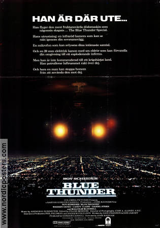 Blue Thunder 1983 movie poster Roy Schaeder Warren Oates Candy Clark John Badham