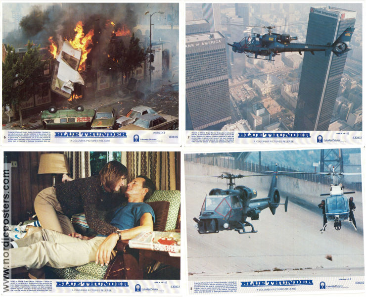 Blue Thunder 1983 lobby card set Roy Schaeder Warren Oates Candy Clark John Badham