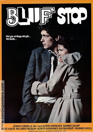 Bluff Stop 1975 movie poster Björn Andrésen Barbro Skarp Magnus Uggla Jonas Cornell