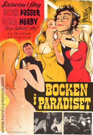 Det Tossede Paradis 1962 movie poster Dirch Passer Ghita Nörby Ove Sprogöe Hans W Petersen Gabriel Axel Denmark Ladies