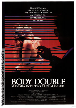 Body Double 1984 poster Craig Wasson Melanie Griffith Gregg Henry Brian De Palma