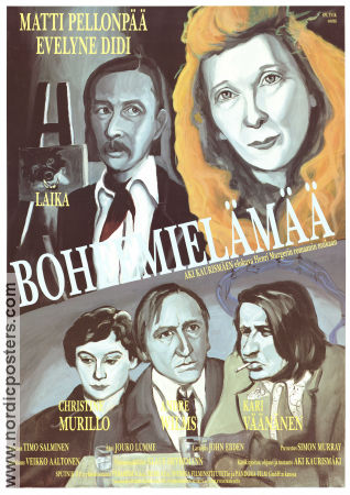 La vie de boheme 1992 movie poster Matti Pellonpää Evelyne Didi André Wilms Aki Kaurismäki Finland Artistic posters Smoking Poster from: Finland