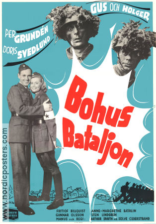 Bohus bataljon 1949 movie poster Per Grundén Doris Svedlund Gus Dahlström Arthur Spjuth War