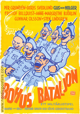 Bohus bataljon 1949 poster Per Grundén Doris Svedlund Gus Dahlström Arthur Spjuth Krig