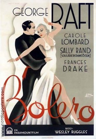 Bolero 1934 movie poster Carole Lombard Frances Drake