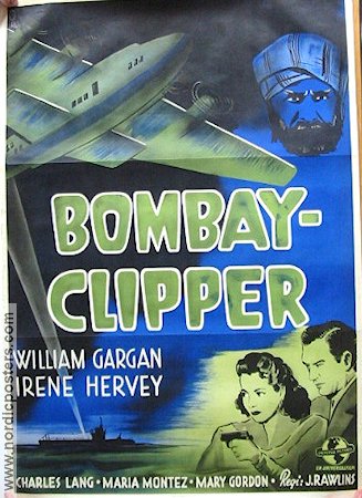 Bombay Clipper 1942 poster William Gargan Maria Montez Flyg