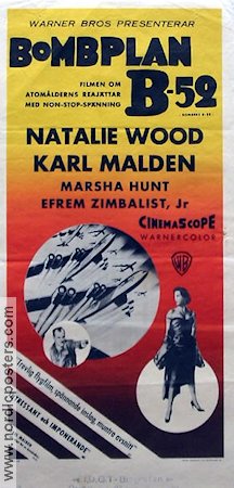 Bombers B-52 1958 movie poster Natalie Wood Karl Malden Planes