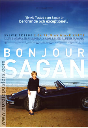 Bonjour Sagan 2008 poster Sylvie Testud Pierre Palmade Jeanne Balibar Diane Kurys Strand Bilar och racing