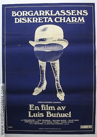 Borgarklassens diskreta charm 1973 movie poster Fernando Rey Luis Bunuel Artistic posters