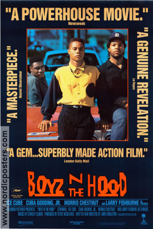 Boyz n the Hood 1991 movie poster Ice Cube Cuba Gooding Hudhail Al-Amir John Singleton Gangs