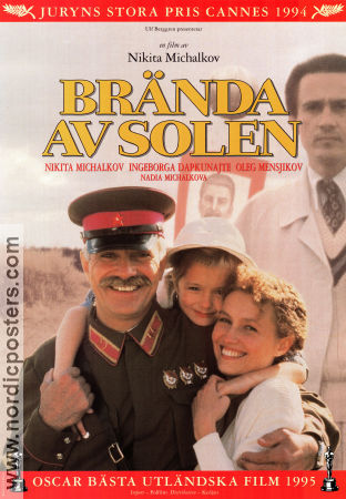 Utomlennye solntsem 1994 movie poster Ingeborga Dapkunaite Nikita Mikhalkov Russia