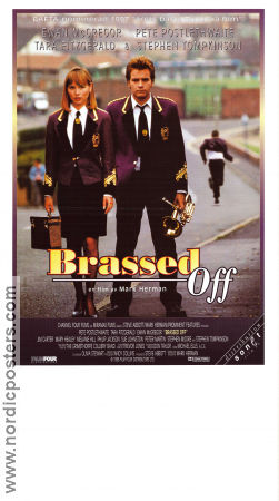 Brassed Off 1996 movie poster Ewan McGregor Tara Fitzgerald Pete Postlethwaite Mark Herman Instruments