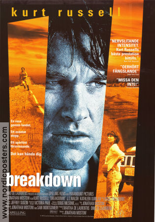 Breakdown 1997 movie poster Kurt Russell JT Walsh Kathleen Quinlan Jonathan Mostow