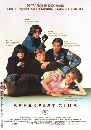 Breakfast Club 1984 movie poster Emilio Estevez Paul Gleason Molly Ringwald John Hughes School