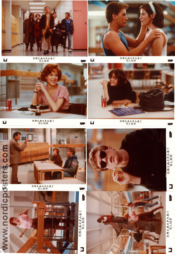 Breakfast Club 1984 lobbykort Emilio Estevez Paul Gleason Molly Ringwald John Hughes Skola