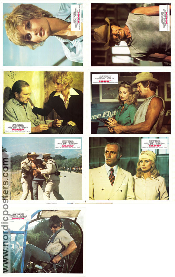 Breakout 1975 lobbykort Charles Bronson Robert Duvall Jill Ireland Tom Gries