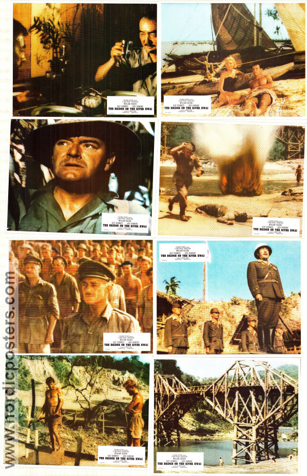 The Bridge on the River Kwai 1957 lobby card set William Holden Alec Guinness Jack Hawkins David Lean