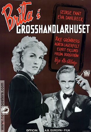 Brita i grosshandlarhuset 1946 movie poster Eva Dahlbeck George Fant Åke Grönberg Åke Ohberg