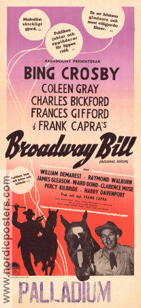 Riding High 1950 movie poster Bing Crosby Coleen Gray Charles Bickford Frank Capra Horses