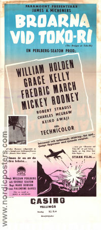 The Bridges at Toko-Ri 1954 movie poster William Holden Grace Kelly Fredric March Mark Robson Planes War Bridges