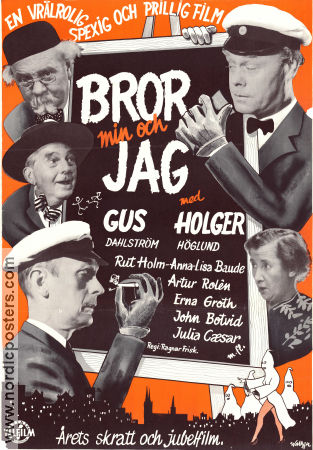 Bror min och jag 1954 movie poster Gus Dahlström Holger Höglund Rut Holm John Botvid Ragnar Frisk School