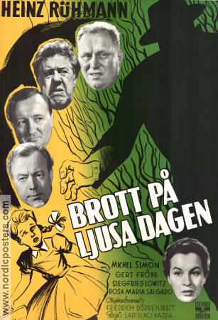 Brott på ljusa dagen 1958 poster Heinz Rühmann Michel Simon Sigfrit Steiner Ladislao Vajda