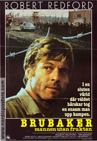 Brubaker 1980 movie poster Robert Redford Yaphet Kotto Morgan Freeman Bob Rafelson