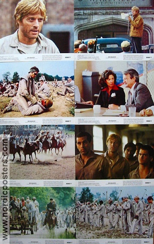 Brubaker 1980 lobby card set Robert Redford Yaphet Kotto Morgan Freeman Bob Rafelson