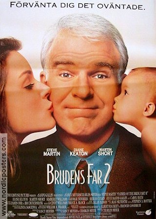 Brudens far 2 1995 poster Steve Martin Diane Keaton Martin Short Charles Shyer Barn