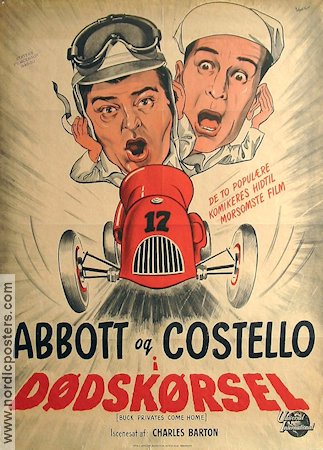 Buck Privates Come Home 1947 movie poster Abbott and Costello Abbott och Costello Cars and racing