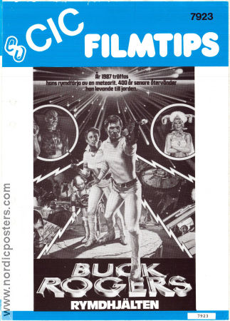 Buck Rogers in the 25th Century 1979 movie poster Gil Gerard Erin Gray Pamela Hensley Daniel Haller