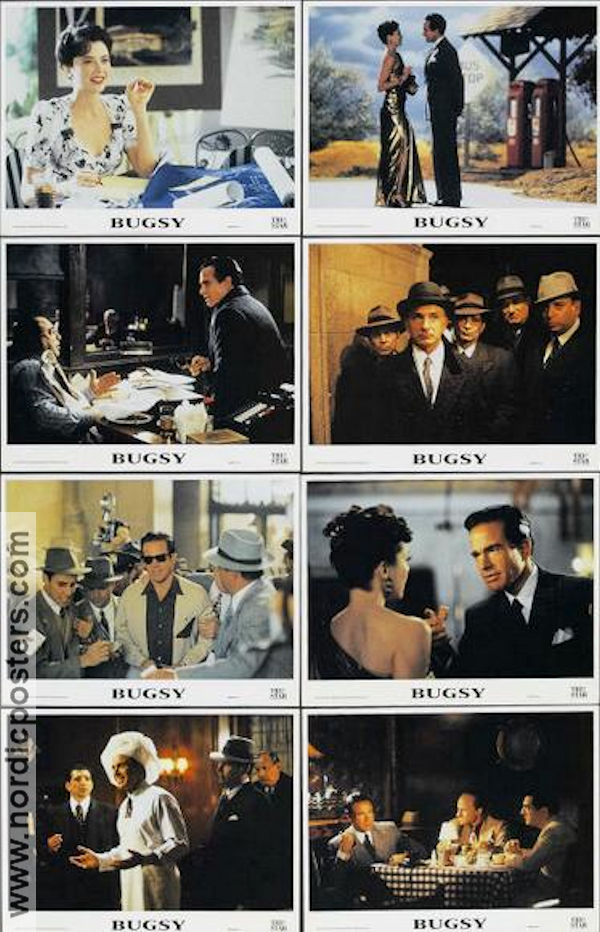 Bugsy 1991 lobby card set Warren Beatty Annette Bening