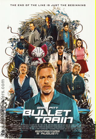 Bullet Train 2022 movie poster Brad Pitt Joey King Aaron Taylor-Johnson David Leitch Trains