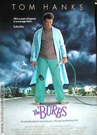 The Burbs 1989 movie poster Tom Hanks Bruce Dern Carrie Fisher